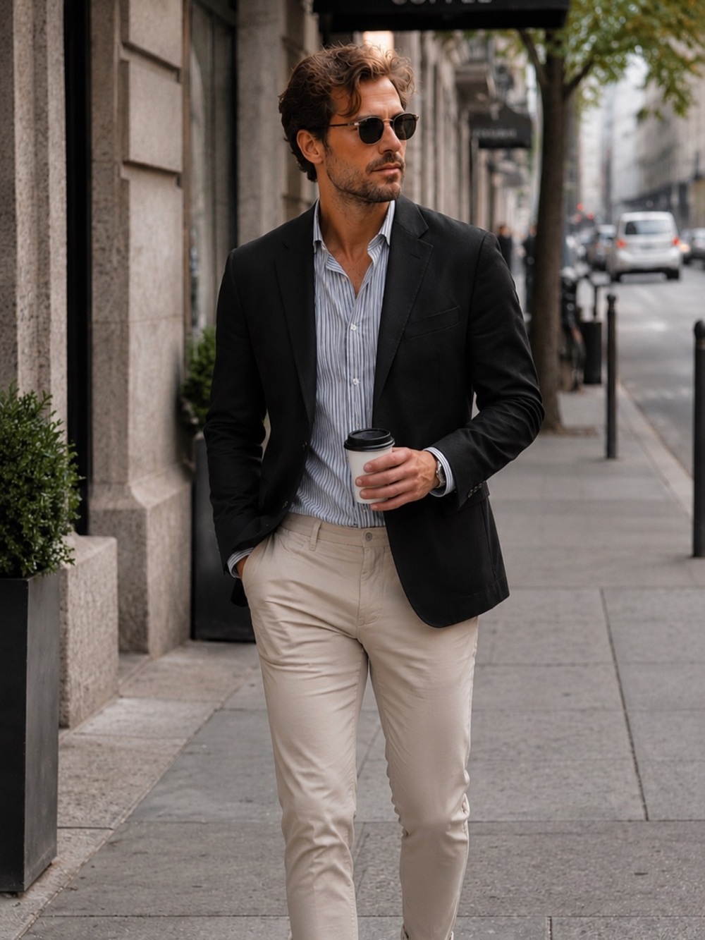 ZARA COLLECTION Men’s One Button Black Knit Blazer M